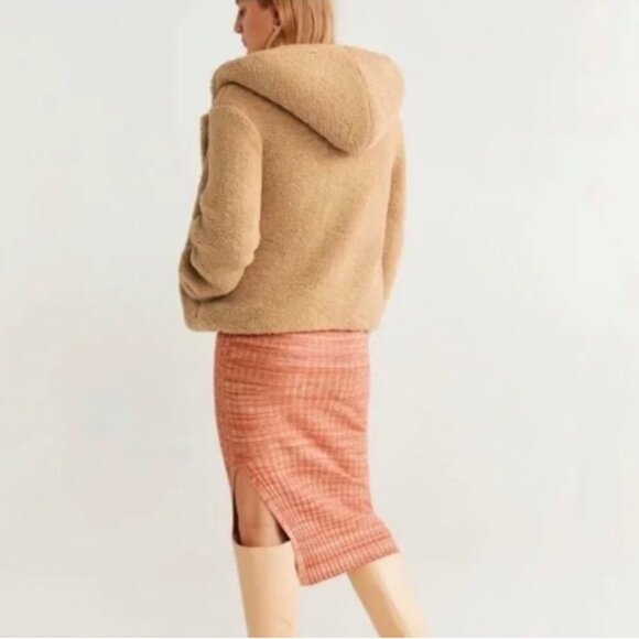 Mango Hooded Faux Shearling Jacket Size XS NEW WITH TAG! - Picture 5 of 6